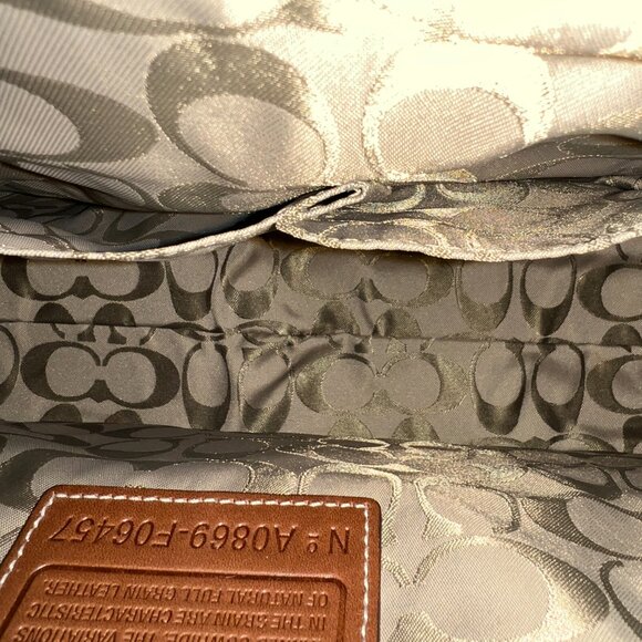 Vintage Coach Tobacco Tan Leather 6457 Brief/Laptop Case NWT - Picture 10 of 16